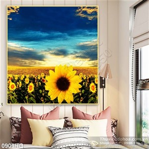 Tranh hoa hướng dương nghệ thuật