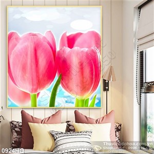 Tranh hoa tulip treo tường đẹp