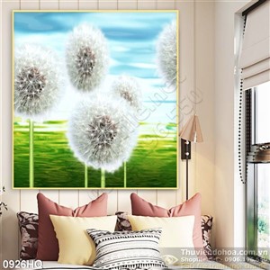 Tranh hoa bồ công anh treo tường đẹp