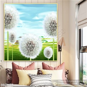 Tranh hoa boồ công anh dán tường