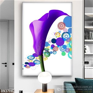 Tranh hoa lá hoa Vân môn đẹp