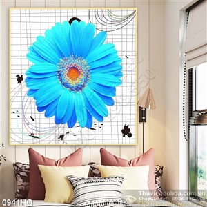 Tranh hoa đồng tiền hiện đại