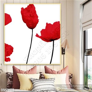 Tranh hoa tulip trang trí đẹp