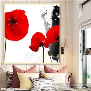 Tranh hoa tulip đẹp trang trí