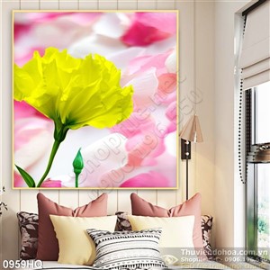 Tranh hoa cát tường đẹp