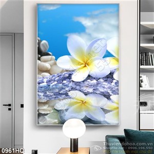 Tranh hoa sứ treo tường phòng khách