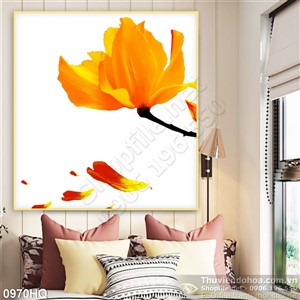 Tranh hoa dđào nghệ thuật đẹp