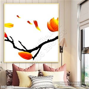 Tranh hoa lá trang trí tường đẹp