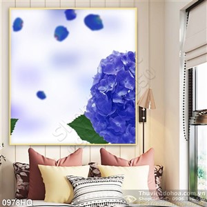 Tranh hoa tú cầu nghệ thuật