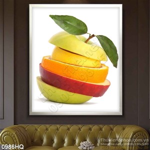 Tranh hoa lá treo tường phòng khách