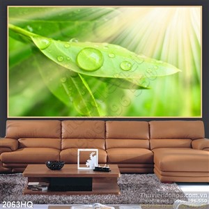 Tranh hoa lá trang trí phòng khách đẹp