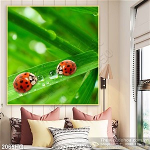 Tranh hoa lá trang trí phòng ngủ đẹp