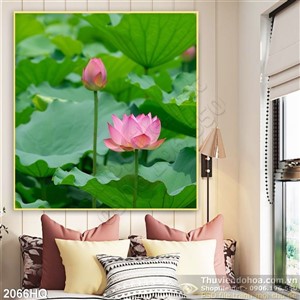 Tranh hoa Sen trang trí treo tường đẹp