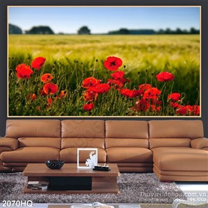 Tranh hoa lá Mỹ Nhân trang trí phòng khách