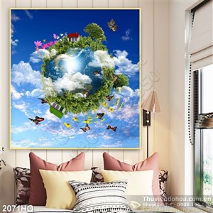 Tranh hoa lá trang trí treo tường đẹp