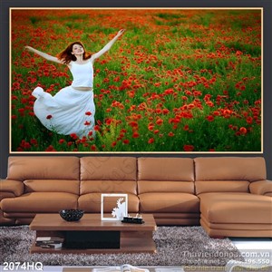 Tranh cánh đồng hoa Mỹ Nhân