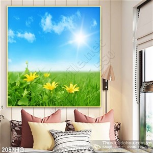 Tranh hoa Cúc trang trí phòng khách