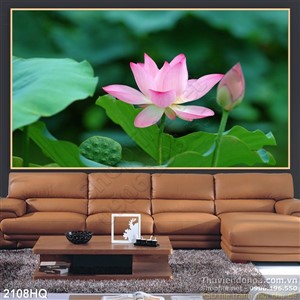 Tranh hoa Sen phong thủy trang trí đẹp