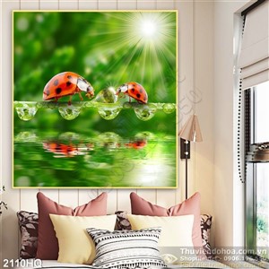 Tranh hoa lá nghệ thuật đẹp