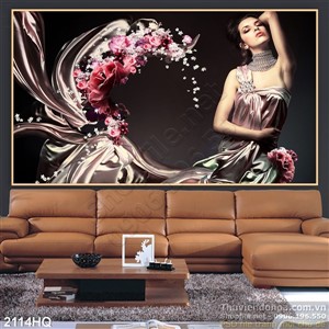 Tranh hoa và người mẫu