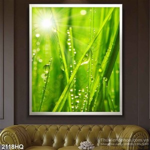 Tranh hoa lá trang trí phòng ngủ