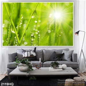 Tranh hoa lá treo tường phòng khách