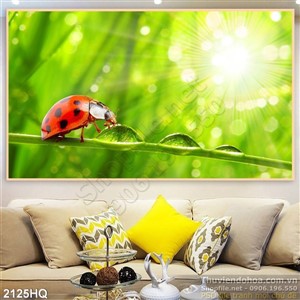 Tranh hoa lá và thiên nhiên xanh