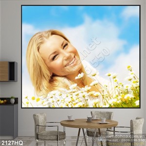 Tranh hoa Cúc trang trí dán tường đẹp