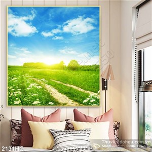 Tranh hoa lá trang trí dán tường