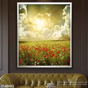 Tranh hoa Mỹ Nhân đẹp độc đáo