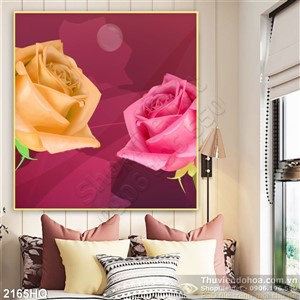 Tranh hoa Hồng trang trí đẹp