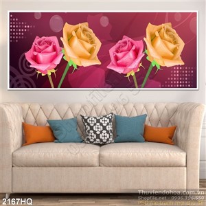 Tranh hoa Hồng treo tường đẹp