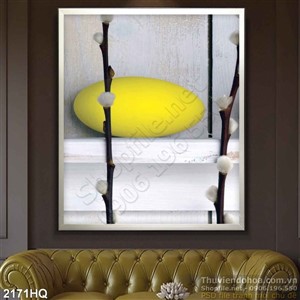 Tranh hoa nụ tầm xuân treo tường đẹp