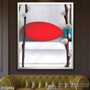 Tranh hoa nụ tầm xuân trang trí phòng