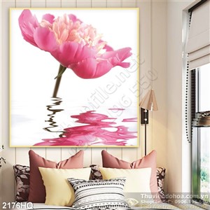 Tranh hoa lá trang trí phòng ngủ đẹp