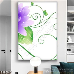 Tranh hoa lá in gạch độc đáo