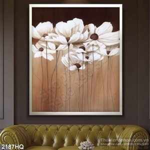 Tranh hoa Mỹ Nhân sơn dầu đẹp