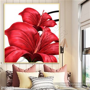 Tranh hoa Ly trang trí nghệ thuật