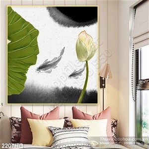 Tranh hoa Sen đẹp độc đáo