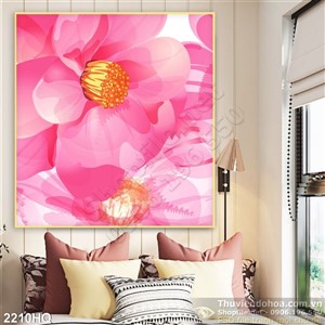 Tranh hoa hiện đại treo tường phòng khách