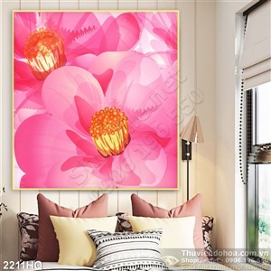 Tranh hoa hồng treo tường phòng khách