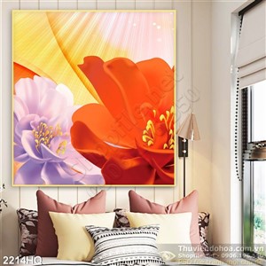 Tranh hoa treo tường phòng khách