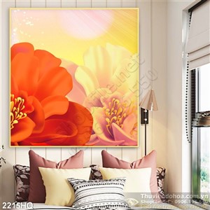 Tranh hoa trang trí phòng khách