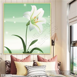 Tranh hoa Ly trang trí treo tường đẹp