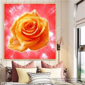 Tranh hoa hồng treo tường độc đáo