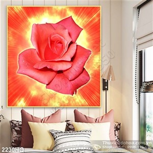 Tranh hoa dán tường đẹp độc đáo
