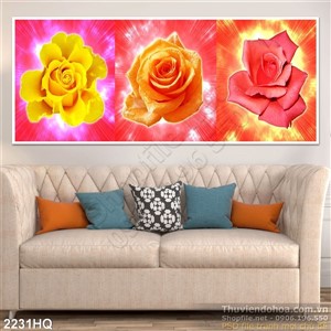 Tranh hoa hồng treo tường nghệ thuật