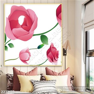 Tranh hoa hồng dán tường đẹp độc đáo
