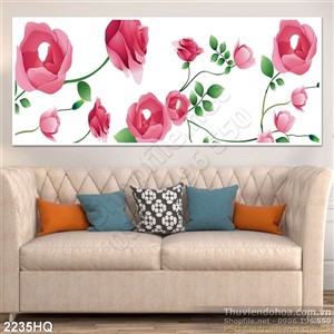 Tranh hoa lá dán tường đẹp