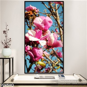 Tranh hoa đào treo tường đẹp